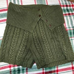 Frankie's Bikinis Forest Green Knit High Waist Shorts